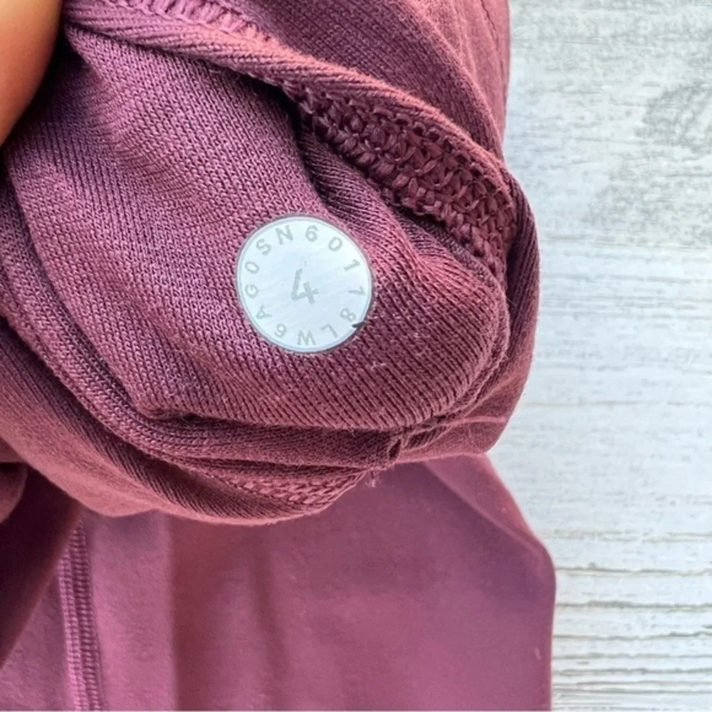 Lululemon Leggings Size 4 Red Wine Maroon‎ Womens Yoga Athleisure Wear